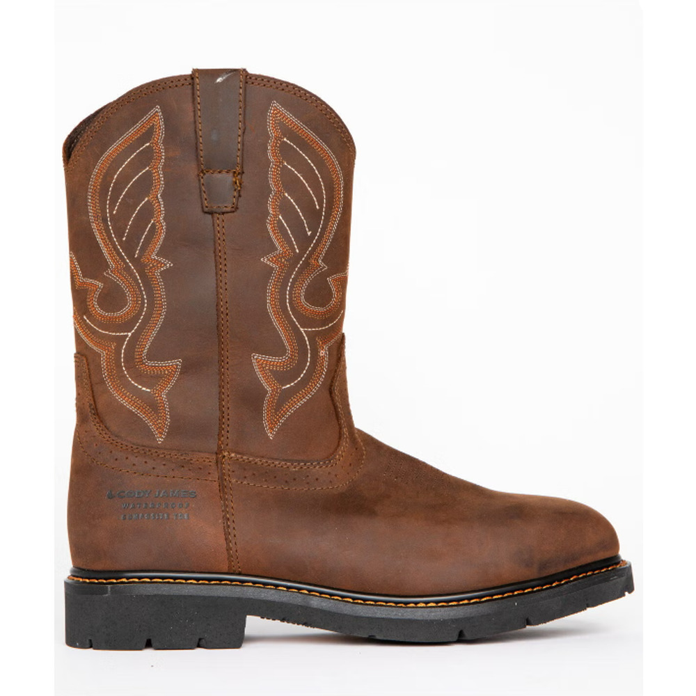 Cody James Men S Decimator Dirty Dog Pull on Work Boot Composite Toe Brown 10 D